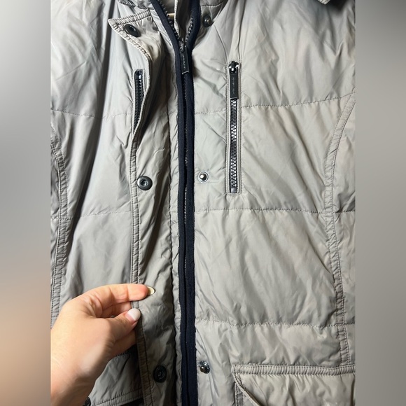 Michael Kors Gray Down Filled Hood Puffer Jacket Womens Size Medium - Picture 3 of 8